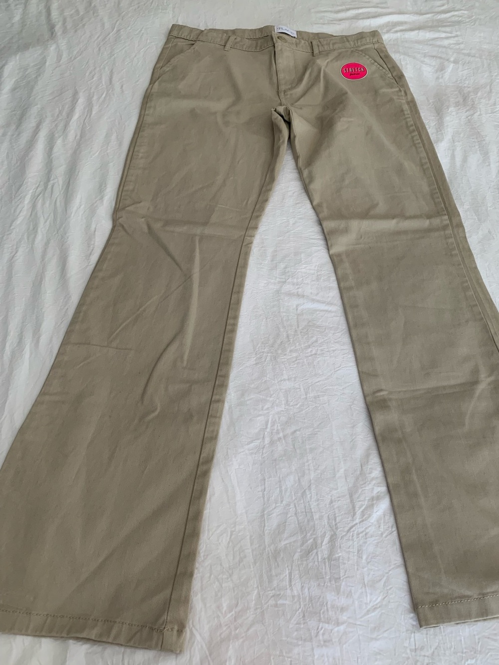 Kids Khaki Straight Leg Pants Size 16 Uniform Fall